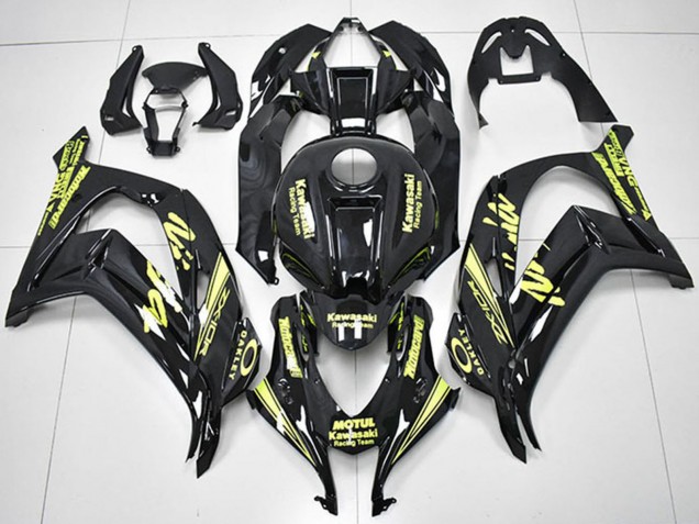 Comprar Carenados Moto Kawasaki ZX10R 2016-2020 - Negro Brillante Amarillo Motul Carrera Team Motocard