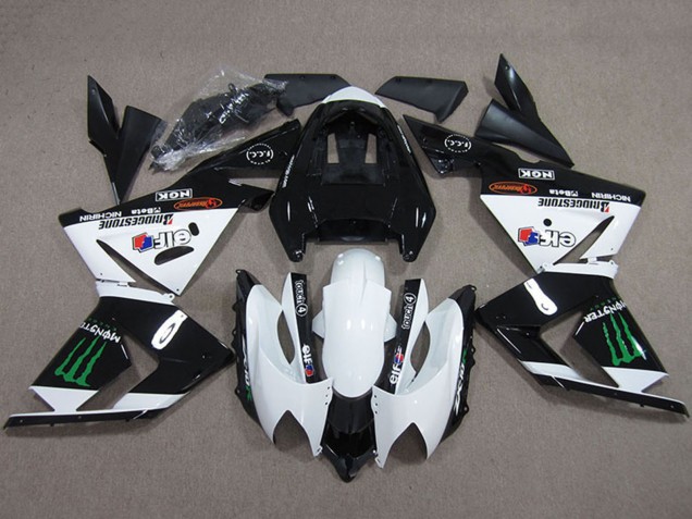 Comprar Carenados Moto Kawasaki ZX10R 2004-2005 - Negro Blanco Monstruo