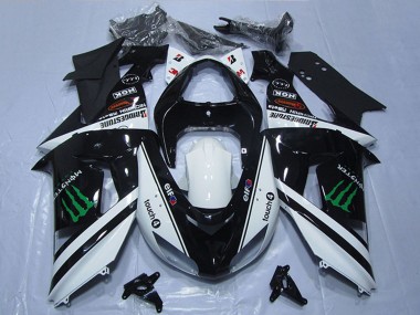 Comprar Carenados Moto Kawasaki ZX10R 2006-2007 - Blanco Negro Brillante Verde Elf Touch4 Monstruo