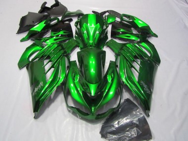 Comprar Carenados Moto Kawasaki ZX14R ZZR1400 2012-2024 - Verde Negro Brillante Plata Ninja