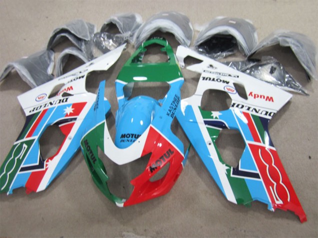 Comprar Carenados Moto Suzuki GSXR 600 2001-2003 - Blanco Azul Verde Rojo Motul