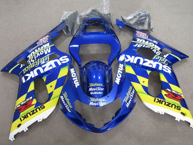 Comprar Carenados Moto Suzuki GSXR 600 2001-2003 - Azul Amarillo Telefumica MoviStar