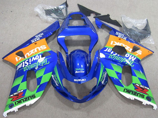 Comprar Carenados Moto Suzuki GSXR 600 2001-2003 - Azul Naranja Verde Telefumica MoviStar