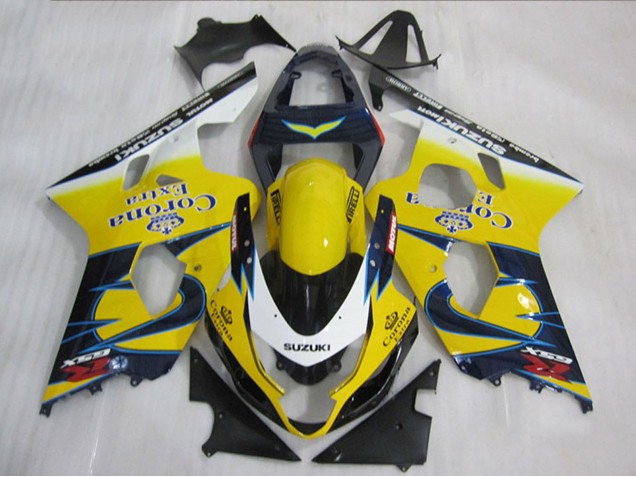 Comprar Carenados Moto Suzuki GSXR 600 2004-2005 - Amarillo Blanco Azul Corona Extra