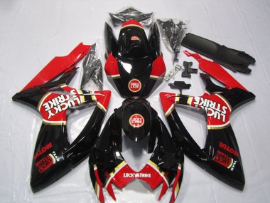 Comprar Carenados Moto Suzuki GSXR 600 2006-2007 - Negro Brillante Rojo Blanco Lucky Strike Motul
