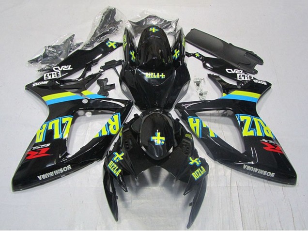 Comprar Carenados Moto Suzuki GSXR 600 2006-2007 - Negro Brillante Amarillo Rizla Rojo