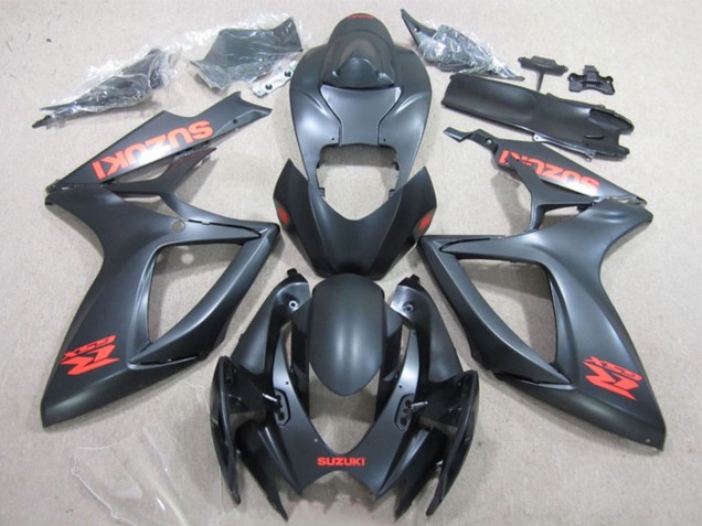 Comprar Carenados Moto Suzuki GSXR 600 2006-2007 - Negro Mate Rojo Calcomanía