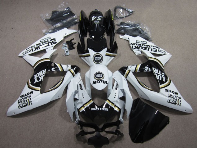 Comprar Carenados Moto Suzuki GSXR 600 2008-2010 - Blanco Negro Motul Lucky Strike