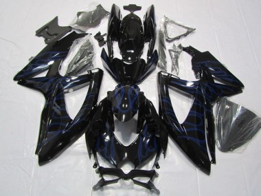 Comprar Carenados Moto Suzuki GSXR 600 2008-2010 - Negro Brillante Azul Llama
