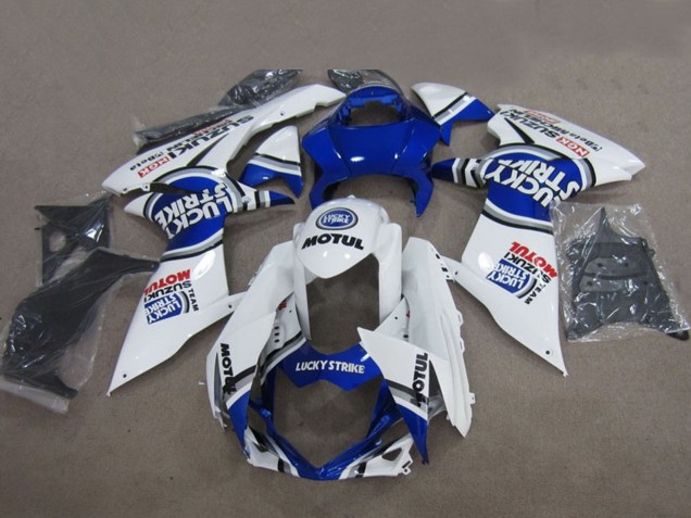 Comprar Carenados Moto Suzuki GSXR 600 2011-2024 - Azul Blanco Lucky Strike Motul