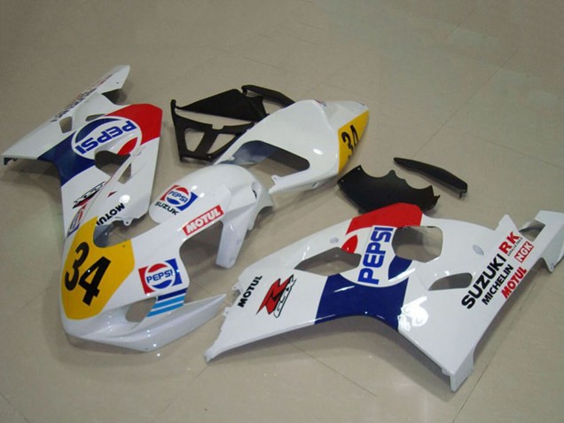 Comprar Carenados Moto Suzuki GSXR 750 2004-2005 - Blanco Azul Rojo Amarillo Pepsi 34