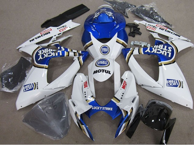 Comprar Carenados Moto Suzuki GSXR 750 2006-2007 - Blanco Azul Michelin Motul Lucky Strike