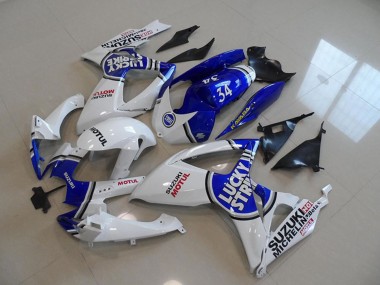 Comprar Carenados Moto Suzuki GSXR 750 2006-2007 - Blanco Azul Lucky Strike Motul 34