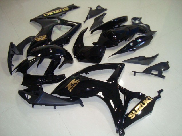 Comprar Carenados Moto Suzuki GSXR 750 2006-2007 - Negro Brillante Oro Calcomanía