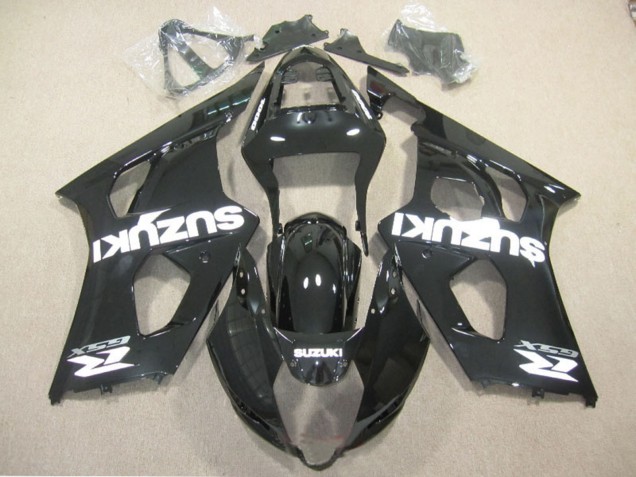 Comprar Carenado Moto Suzuki GSXR 1000 2003-2004 - Negro Brillante Blanco Calcomanía