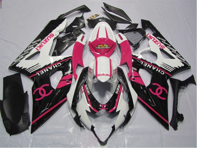 Comprar Carenados Moto Suzuki GSXR 1000 2005-2006 - Blanco Rosa Negro Chanel