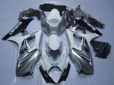 Comprar Carenado Moto Suzuki GSXR 1000 2007-2008 - Blanco Plata Negro