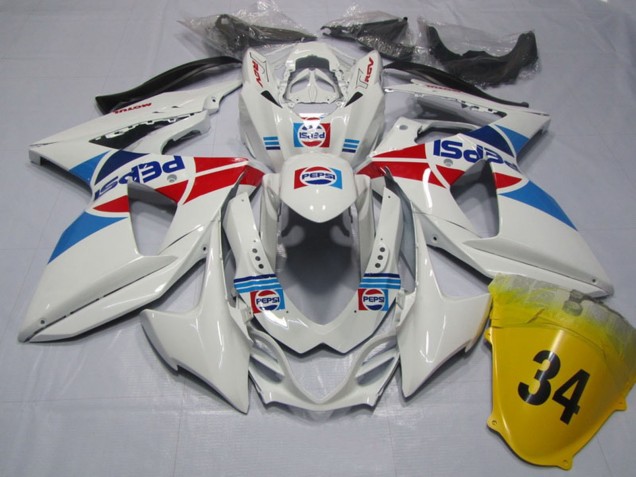 Comprar Carenados Moto Suzuki GSXR 1000 2009-2016 - Blanco Azul Rojo Pepsi 34