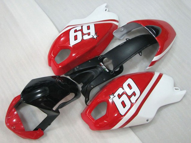 Comprar Carenados Moto Ducati Monster 696 2008-2012 - Blanco Rojo Negro Brillante 69