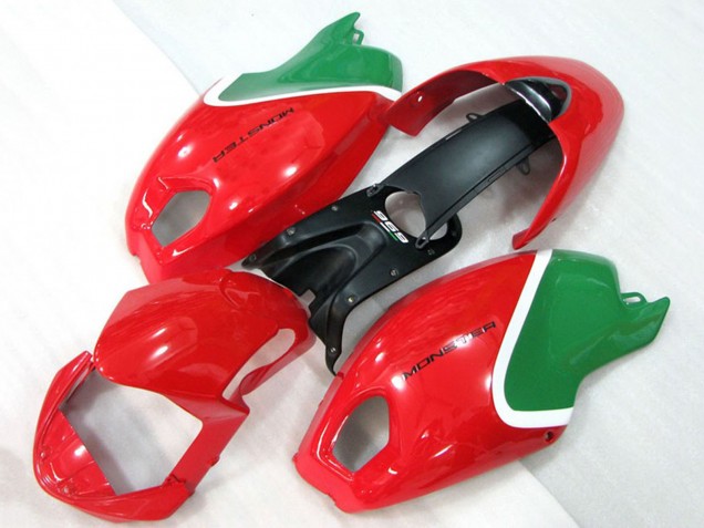 Comprar Carenados Moto Ducati Monster 696 2008-2012 - Rojo Blanco Verde