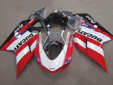 Comprar Carenados Moto Ducati 1098 2007-2014 - Rojo Blanco Negro Generali Tim