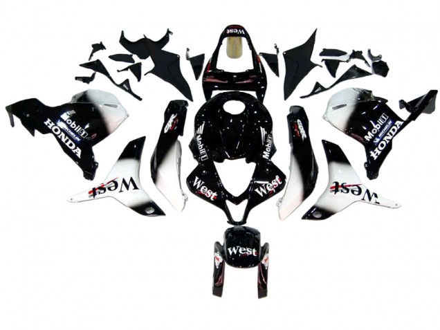 Comprar Carenados Moto Honda CBR600RR 2009-2012 - Negro Brillante Blanco West