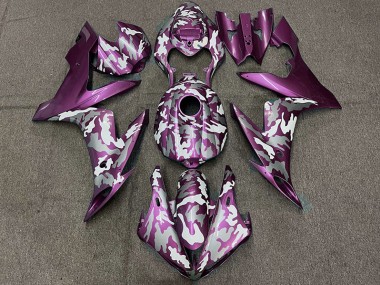 Magenta Oscuro Camuflaje 2004-2006 Yamaha R1 Carenados Moto