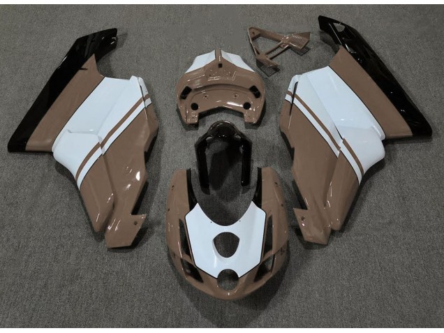 Marrón Brillante & Blanco 2003-2004 Ducati 749 999 Carenados Moto Marrón Brillante & Blanco 2003-2004 Ducati 749 999 Carenados Moto