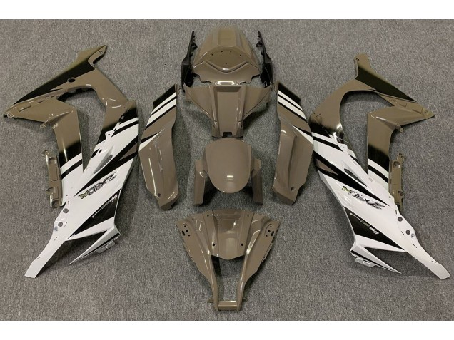 Marrón Brillante & Blanco 2011-2015 Kawasaki ZX10R Carenados Moto Marrón Brillante & Blanco 2011-2015 Kawasaki ZX10R Carenados Moto