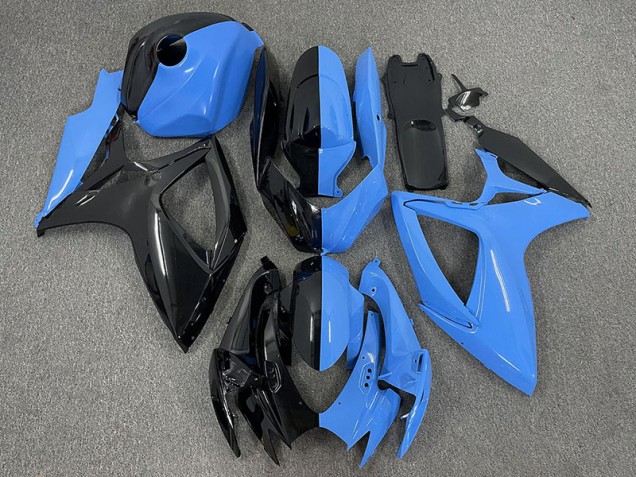 Mitad Azul & Negro 2006-2007 Suzuki GSXR 600-750 Carenados Moto Mitad Azul & Negro 2006-2007 Suzuki GSXR 600-750 Carenados Moto