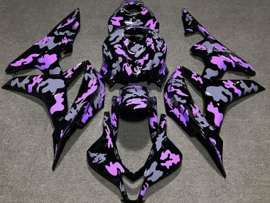 Morado & Gris Camuflaje 2007-2008 Honda CBR600RR Carenados Moto