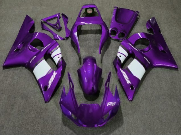 Morado Intenso & Blanco 1998-2002 Yamaha R6 Carenados Moto Morado Intenso & Blanco 1998-2002 Yamaha R6 Carenados Moto