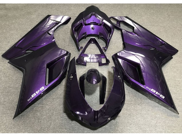 Morado Oscuro 2007-2014 Ducati 848 1098 1198 Carenados Moto Morado Oscuro 2007-2014 Ducati 848 1098 1198 Carenados Moto