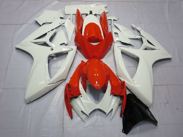 Naranja & Blanco 2006-2007 Suzuki GSXR 600-750 Carenados Moto Naranja & Blanco 2006-2007 Suzuki GSXR 600-750 Carenados Moto