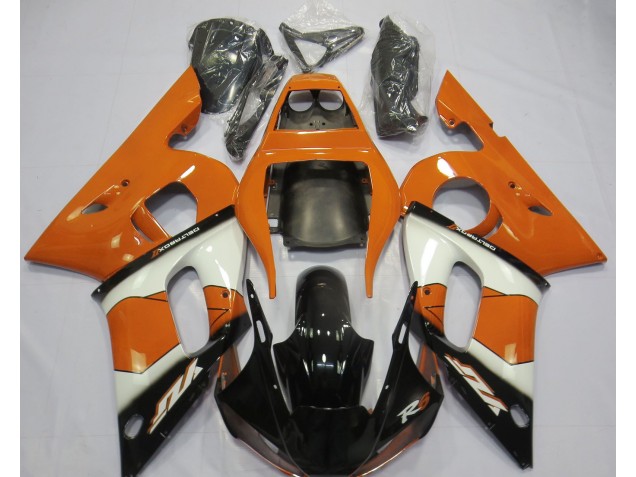 Naranja Blanco & Negro 1998-2002 Yamaha R6 Carenados Moto Naranja Blanco & Negro 1998-2002 Yamaha R6 Carenados Moto