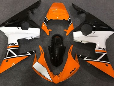 Naranja Blanco & Negro 2003-2004 Yamaha R6 Carenados Moto