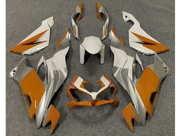 Naranja Blanco & Plata 2019-2023 Kawasaki ZX6R Carenados Moto Naranja Blanco & Plata 2019-2023 Kawasaki ZX6R Carenados Moto