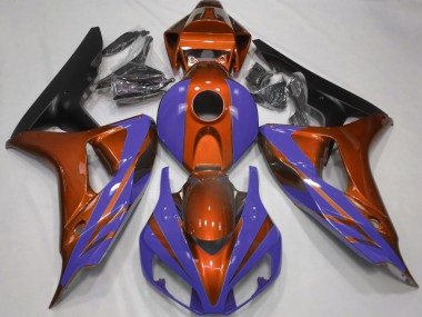 Naranja Brillante & Azul Oscuro 2006-2007 Honda CBR1000RR Carenados Moto