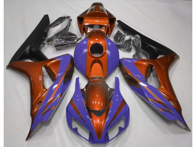 Naranja Brillante & Azul Oscuro 2006-2007 Honda CBR1000RR Carenados Moto Naranja Brillante & Azul Oscuro 2006-2007 Honda CBR1000RR Carenados Moto
