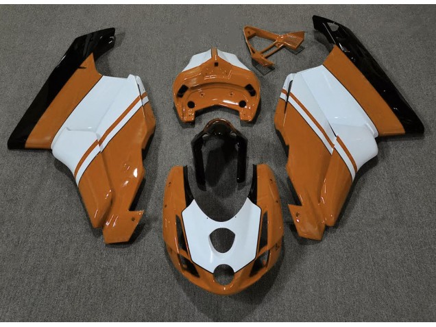 Naranja Brillante & Blanco 2003-2004 Ducati 749 999 Carenados Moto Naranja Brillante & Blanco 2003-2004 Ducati 749 999 Carenados Moto
