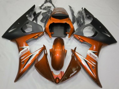 Naranja Brillante & Blanco 2003-2004 Yamaha R6 Carenados Moto