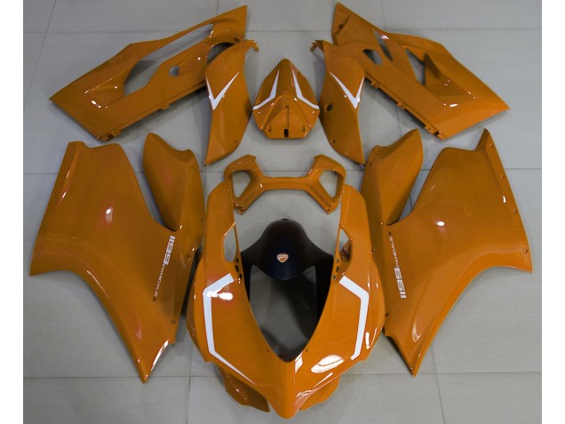 Naranja Brillante & Blanco 2011-2014 Ducati 1199 Carenados Moto Naranja Brillante & Blanco 2011-2014 Ducati 1199 Carenados Moto