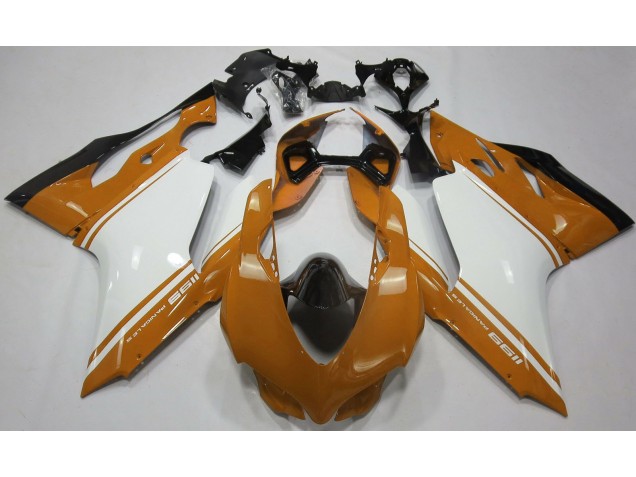Naranja Brillante Blanco & Negro 2011-2014 Ducati 1199 Carenados Moto Naranja Brillante Blanco & Negro 2011-2014 Ducati 1199 Carenados Moto