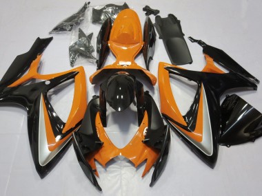 Naranja Brillante Debadged 2006-2007 Suzuki GSXR 600-750 Carenados Moto