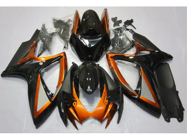 Naranja Brillante & Negro 2006-2007 Suzuki GSXR 600-750 Carenados Moto Naranja Brillante & Negro 2006-2007 Suzuki GSXR 600-750 Carenados Moto