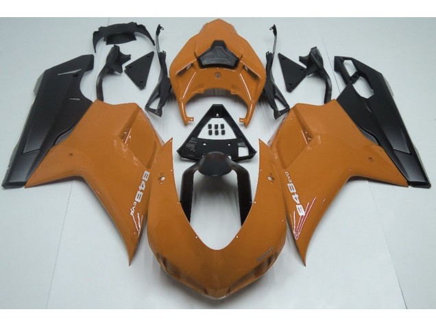 Naranja Brillante & Negro 2007-2014 Ducati 848 1098 1198 Carenados Moto Naranja Brillante & Negro 2007-2014 Ducati 848 1098 1198 Carenados Moto