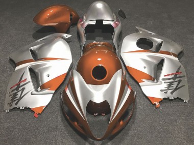 Naranja Brillante & Plata 1997-2007 Suzuki GSXR 1300 Carenados Moto