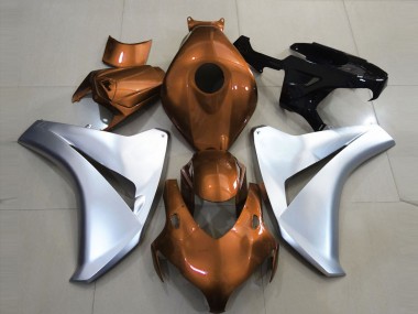 Naranja Brillante & Plata 2008-2011 Honda CBR1000RR Carenados Moto
