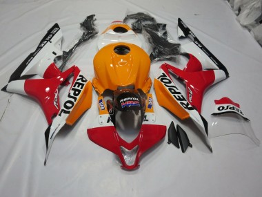 Naranja Claro & Blanco Repsol 2007-2008 Honda CBR600RR Carenados Moto