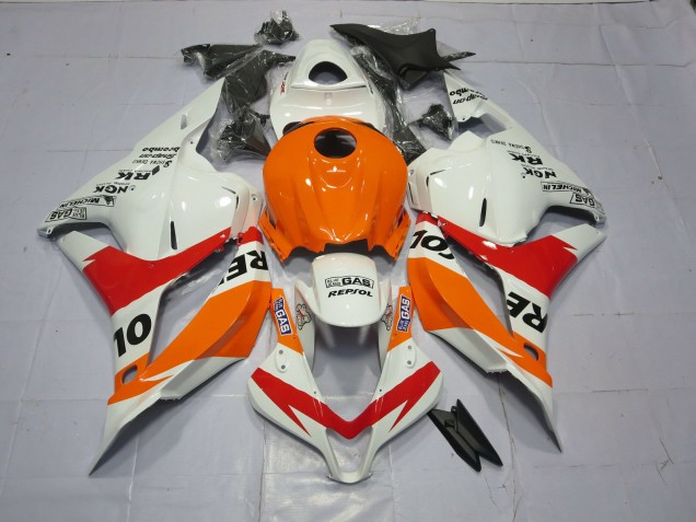 Naranja Claro & Blanco Repsol 2009-2012 Honda CBR600RR Carenados Moto Naranja Claro & Blanco Repsol 2009-2012 Honda CBR600RR Carenados Moto